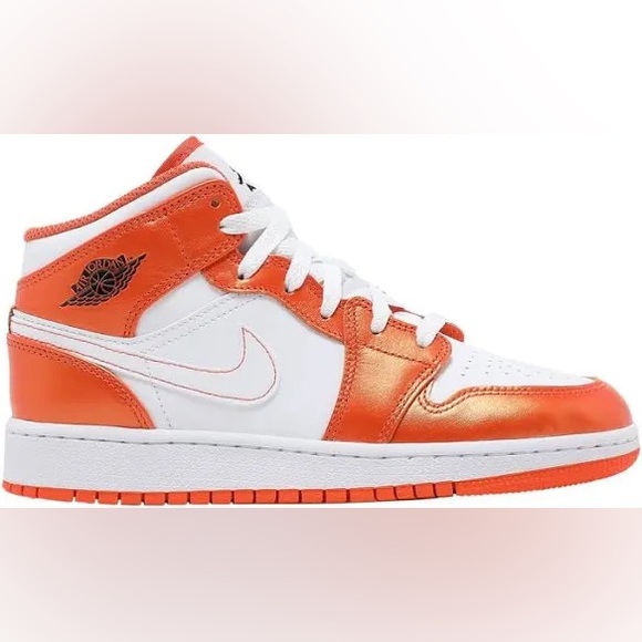 Air Jordan 1 Mid Metallic Orange (Scuffed toes, otherwise excellent condition) - Picture 1 of 7